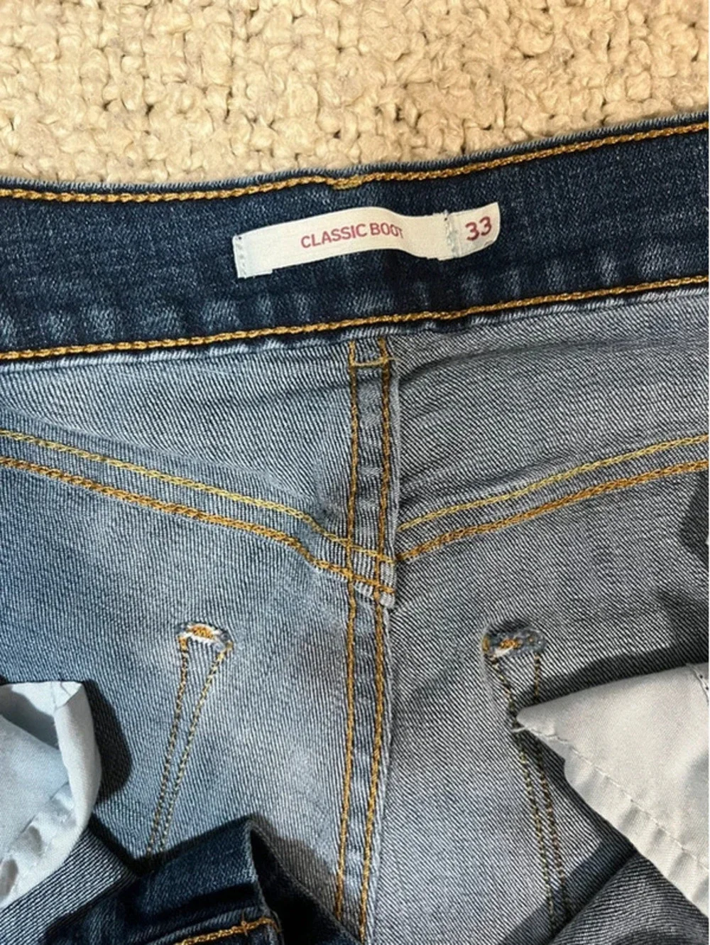 Levi’s Classic Bootcut Jeans Man W33 L32 Dark Wash Stretch Blue Denim